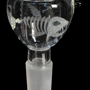 Bracierino in Vetro "Fish" Black Leaf