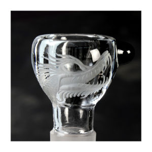 Bracierino in Vetro "Dragon" Black Leaf